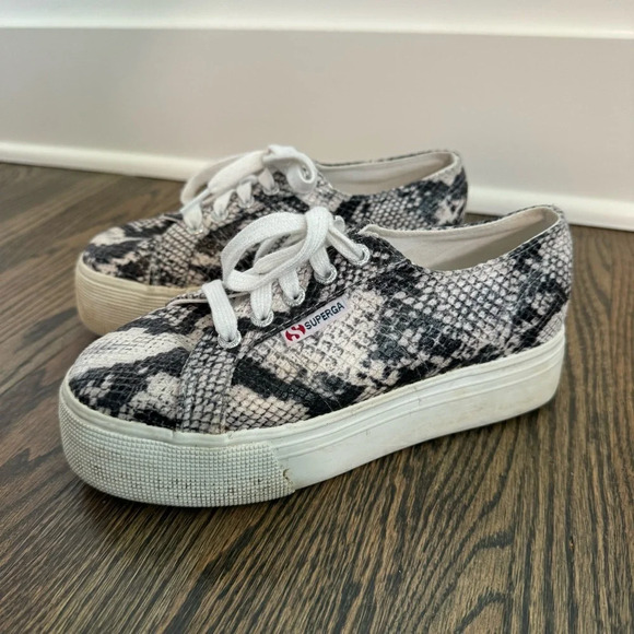 Superga Snakeskin Platform Sneakers size 6 - Picture 4 of 7